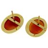 Image 9 : Vintage 14K Yellow Gold Oval Carved Shell Cameo Framed Screw Back Stud Earrings