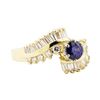 Image 1 : 2.03 ctw Blue Sapphire And Diamond Ring - 14KT Yellow Gold