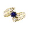 Image 2 : 2.03 ctw Blue Sapphire And Diamond Ring - 14KT Yellow Gold