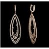 Image 2 : 14KT Rose Gold 3.75 ctw Diamond Earrings
