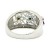 Image 3 : 1.20 ctw Multi-Colored Gemstone and Diamond Ring - 14KT White Gold