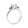 Image 4 : 0.90 ctw Diamond and Sapphire Ring - 14KT White Gold