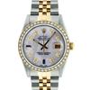 Image 1 : Rolex Mens 2 Tone Mother Of Pearl Diamond 36MM Datejust Wristwatch