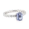 Image 1 : 2.84 ctw Sapphire and Diamond Ring - 14KT White Gold