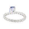 Image 3 : 2.84 ctw Sapphire and Diamond Ring - 14KT White Gold