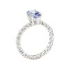 Image 4 : 2.84 ctw Sapphire and Diamond Ring - 14KT White Gold