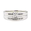 Image 2 : 0.65 ctw Diamond Wedding Set - 14KT White Gold