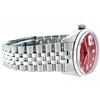 Image 3 : Rolex Mens Stainless Red Diamond 36MM Datejust Oyster Perpetual Wristwatch