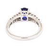 Image 3 : 1.53 ctw Sapphire and Diamond Ring - 14KT White Gold
