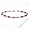 Image 4 : 14kt Yellow Gold 10.50 ctw Round Checkerboard Amethyst by the Yard Chain Bracele