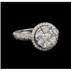 Image 1 : 14KT White Gold 1.35 ctw Diamond Ring