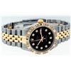 Image 3 : Rolex Mens 2 Tone Black Pyramid Diamond 36MM Oyster Perpetual Datejust Wristwatc