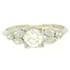Image 1 : Antique Art Deco Platinum 0.90 ctw Old European & Marquise Diamond Solitaire Rin