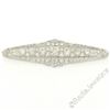 Image 4 : Art Deco Platinum 6.00 ctw Old European and Mine Cut Diamond Filigree Brooch