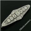 Image 5 : Art Deco Platinum 6.00 ctw Old European and Mine Cut Diamond Filigree Brooch