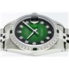 Image 9 : Rolex Mens Stainless Steel 36mm Green Vignette Diamond Datejust Wristwatch