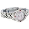 Image 3 : Rolex Ladies Stainless Steel Pink MOP Diamond & Ruby Oyster Perpetual Datejust W