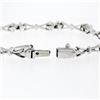 Image 8 : 14K White Gold 7" .33 ctw Bezel Set Diamond & Figure "X" Link Tennis Bracelet