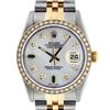 Image 7 : Rolex Mens 2 Tone Mother Of Pearl Diamond Oyster Perpetual Datejust 36MM