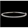 Image 1 : 14KT White Gold 2.30 ctw Diamond Bangle Bracelet