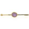 Image 4 : 18k Yellow Gold 2.50 ctw Oval Bezel Set Pink Star Sapphire Bar Pin Brooch