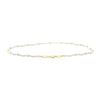 Image 1 : Two-Tone Ankle Bracelet - 14KT White and Yellow Gold