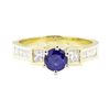 Image 2 : 1.24 ctw Sapphire And Diamond Ring - 14KT Yellow Gold
