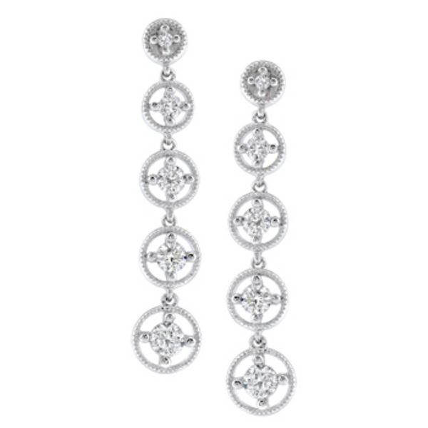 14k White Gold 0.50 ctw Diamond Earrings, (SI3/G-H)