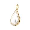 Image 2 : 0.80 ctw Diamond and Mother of Pearl Pearl Enhancer - 14KT Yellow Gold