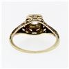 Image 7 : Antique Edwardian 14K TT Gold 0.15 ctw Old Mine Diamond Filigree Engagement Ring