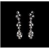 14KT White Gold 0.66 ctw Diamond Earrings