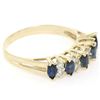 Image 4 : 14kt Yellow Gold 0.98 ctw Sapphire and Diamond Band Ring