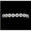 Image 1 : 4.58 ctw Round Brilliant Cut Diamond Bracelet - 14KT White Gold