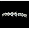 Image 4 : 4.58 ctw Round Brilliant Cut Diamond Bracelet - 14KT White Gold