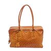 Prada Brown Ostrich Leather Shoulder Bag