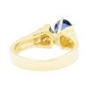 Image 3 : 1.30 ctw Blue Sapphire and Diamond Ring - 14KT Yellow Ring