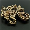 Image 5 : Vintage 14k Yellow Gold 6.75 ctw Round Garnet Open Work Dangle Pin Brooch Pendan