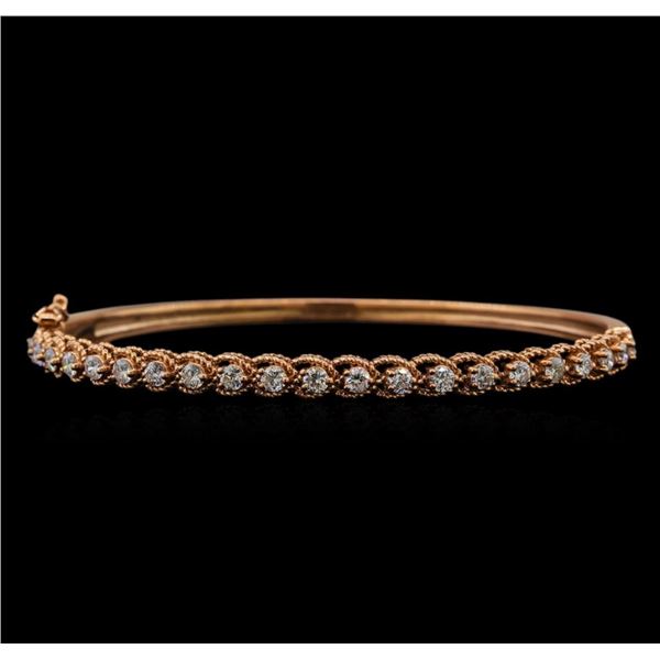 14KT White Gold 1.33 ctw Diamond Bracelet