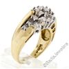 Image 4 : 14kt Yellow Gold 1.10 ctw Prong Set Round Brilliant Diamond 3 Row Band Ring