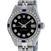 Image 1 : Rolex Ladies Stainless Steel Black Diamond & Sapphire Datejust Wristwatch 26MM