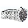 Image 4 : Rolex Mens Stainless Steel Dark Rhodium Roman Diamond & Sapphire Datejust Wristw