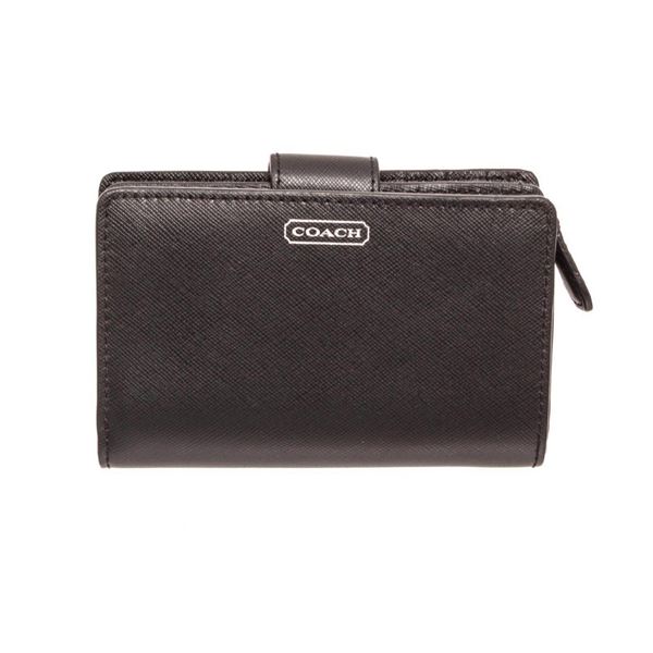 Coach Black Darcy Leather Tab Wallet