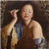 Image 2 : George Tsui, "Painting Eyebrow" Limited Edition Chiarograph, Numbered and Hand S