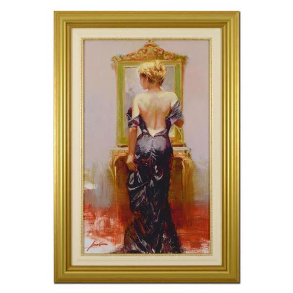 Pino (1939-2010), "Evening Elegance" Framed Limited Edition Artist-Embellished G