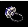 Image 3 : 14KT White Gold 8.63 ctw Tanzanite and Diamond Ring