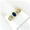 Image 3 : Trevi 18kt Yellow Gold 1.90 ctw Oval Sapphire & Baguette Diamond Ring