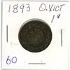 Image 1 : 1893 Q.V. large 1¢ coin