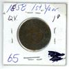 Image 1 : 1858 Q.V. large 1¢ coin