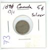 Image 1 : 1896 Cdn silver small 10¢ coin