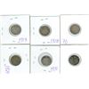Image 1 : 6 Cdn silver small 10¢ coins - 1917, 1918, 1919, 1929, 1931, 1936